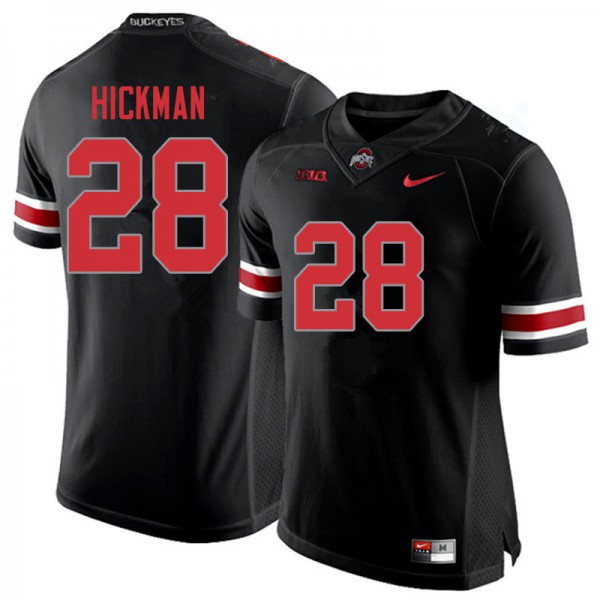 Ohio State Buckeyes #28 Ronnie Hickman Men Stitched Jersey Blackout OSU65824